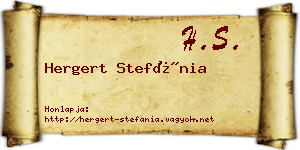 Hergert Stefánia névjegykártya